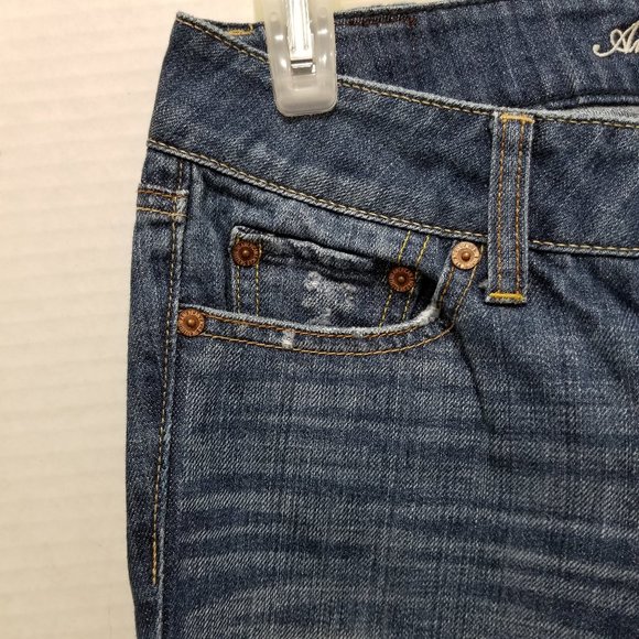 American Eagle jeans 2 Favorite Boyfriend grunge denim distressed ripped torn - Picture 3 of 16